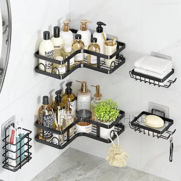 5pcs Set Corner Shower Caddy Shelf/Bathroom Organizer (Stda - thumbnail 3
