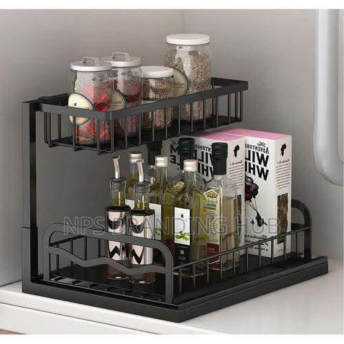 2 Tier Cabinet Spice Rack Organizer (Stda) - thumbnail 2