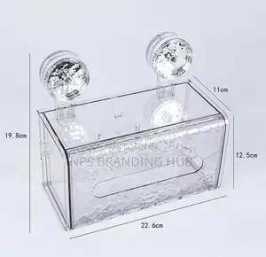 Suction Cup Glacier-pattern Tissue Box Holder (Stda