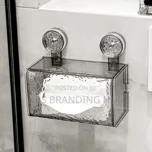 Suction Cup Glacier-pattern Tissue Box Holder (Stda