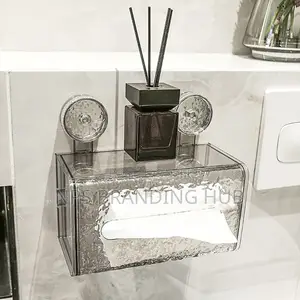 Suction Cup Glacier-pattern Tissue Box Holder (Stda