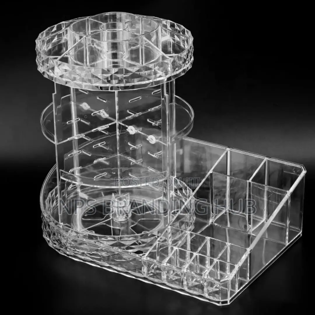 Diamond Pattern Transparent Acrylic Skin Care Product Storage Rack
