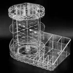 Diamond Pattern Transparent Acrylic Skin Care Product Storage Rack