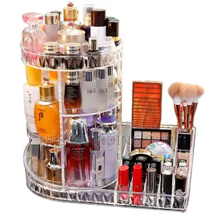Diamond Pattern Transparent Acrylic Skin Care Product Storage Rack