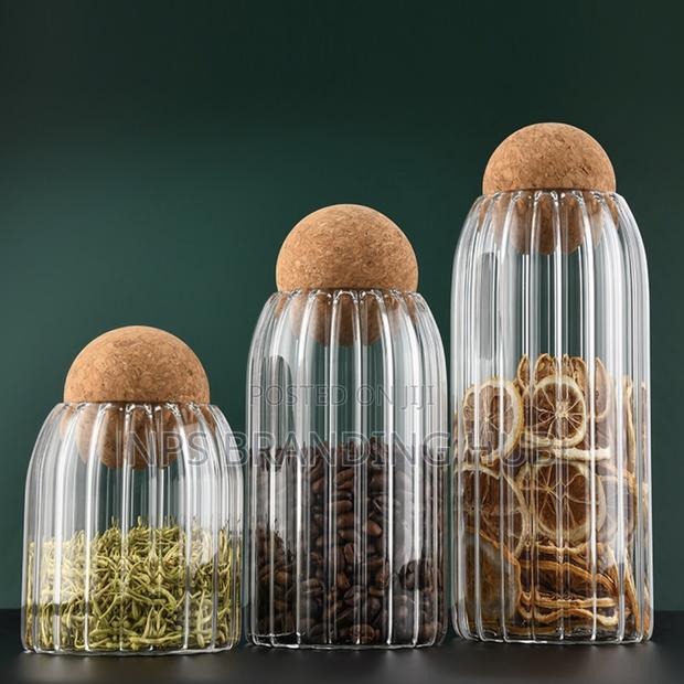 3pcs Glass Spice Jar With Bamboo Lid (Stda - thumbnail 9