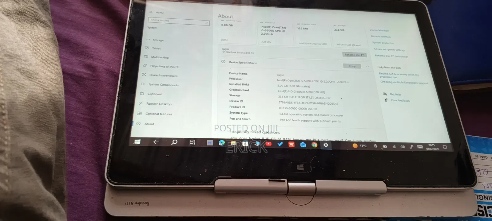 Laptop Up for Grabs