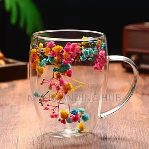 High Borocillicate Double-wall Glass Mug 350ml (Stda