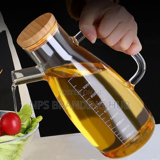 High Borosilicate Oil Jar/Oil Dispenser 1000ml (Stda - thumbnail 2