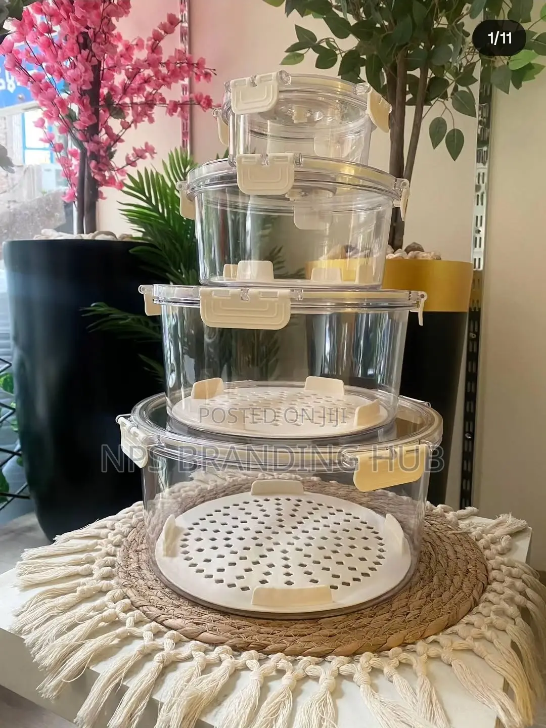 4 Pcs Circular Food Grade Proof Freezer Fresh Storage Containers (Stda