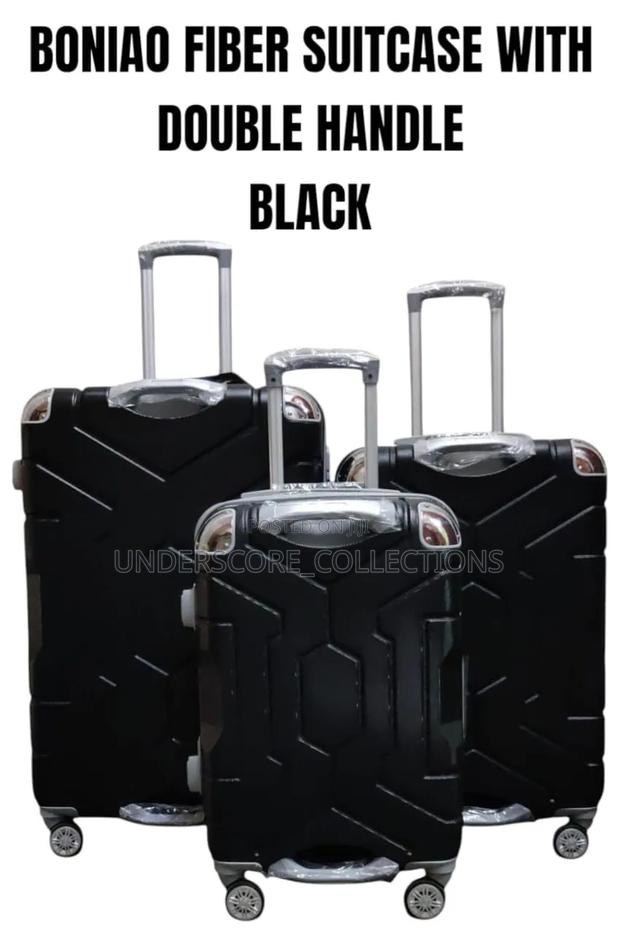 Double Handle Fiber Suitcases - thumbnail 4