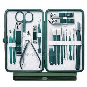 19pc Manicure Pedicure Kit Suitable for All Ages Portable Sleek Case