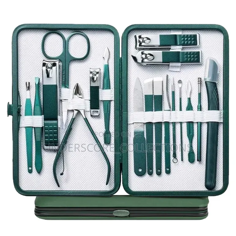 19pc Manicure Pedicure Kit Suitable for All Ages Portable Sleek Case