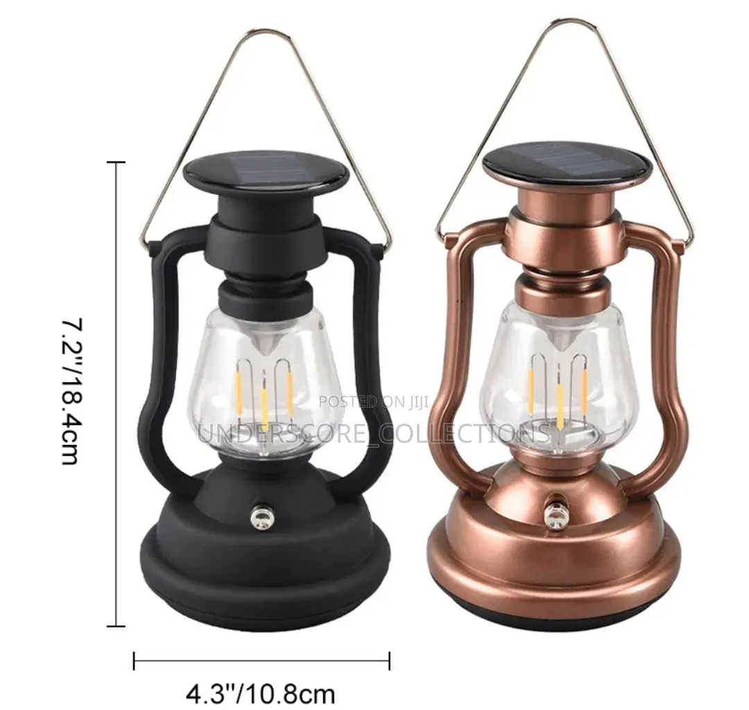 Solar Rechargeable Hand Crank Camping Home Led Lantern