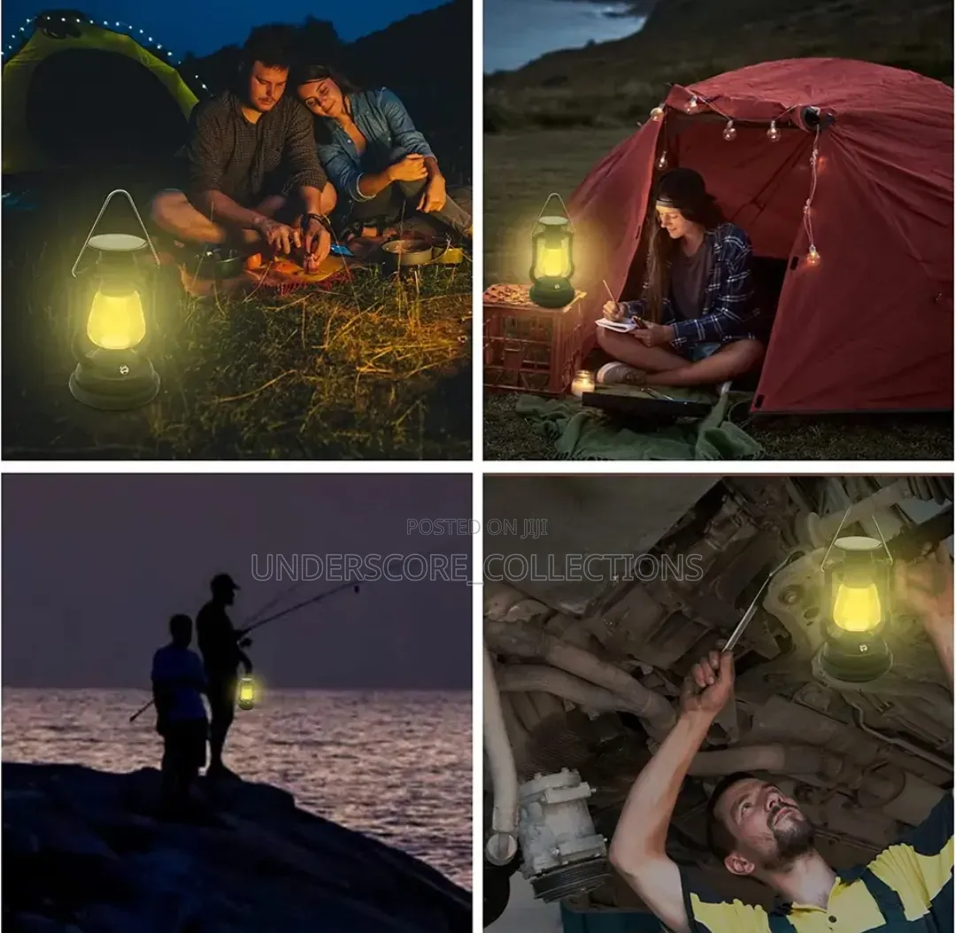 Solar Rechargeable Hand Crank Camping Home Led Lantern