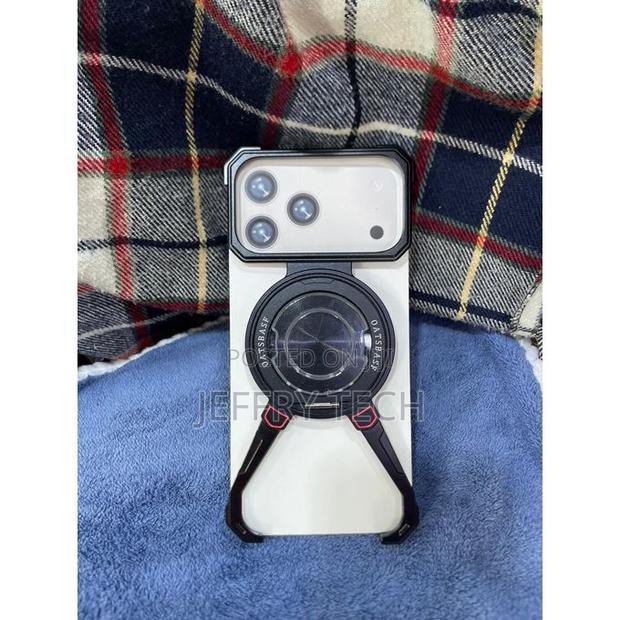 Minimalist Aluminum Phone Case for iPhone 17promax With 360 Rotation K