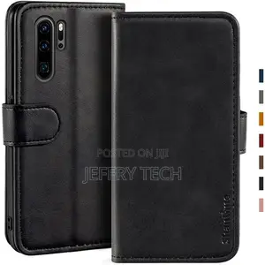 Leather Wallet Case Compatible With Huawei P30 Pro, Magnetic Shockproo