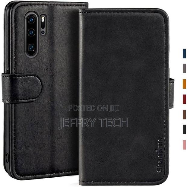 Leather Wallet Case Compatible With Huawei P30 Pro, Magnetic Shockproo - thumbnail 2