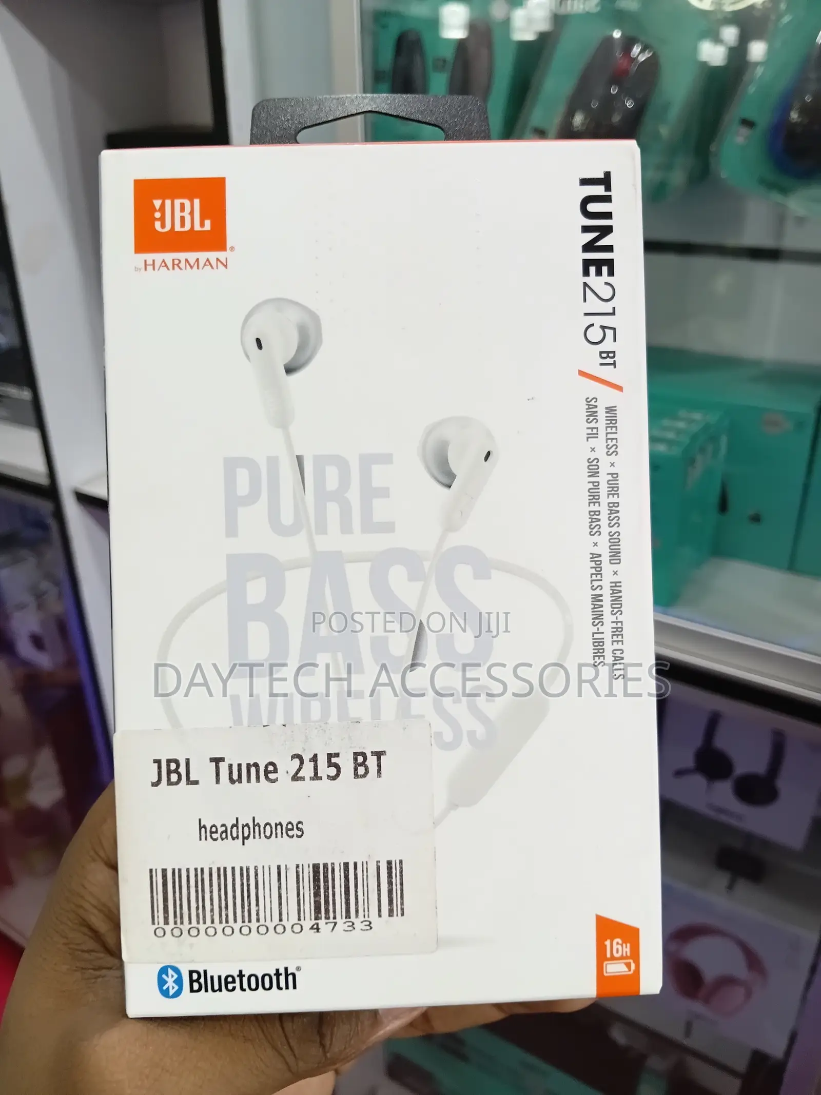 JBL Tune 215bt Bluetooth Earphones -White -Jblt215btwht