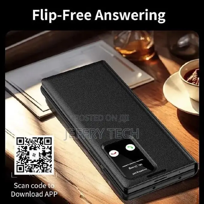 Org Flip Leather Cover Smart View Case Samsung Galaxy Z Fold 6