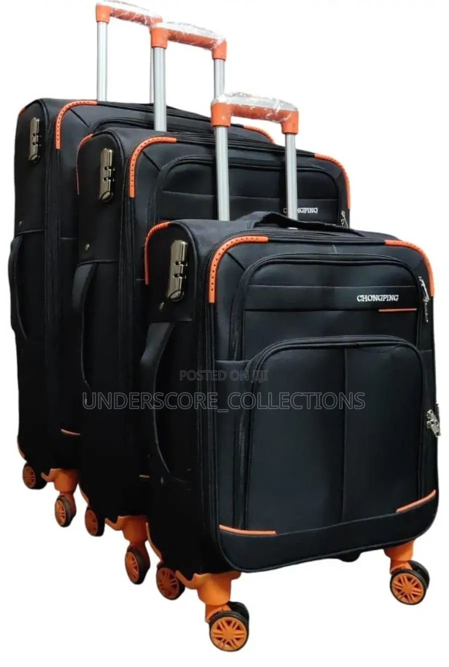 4wheel 3pc Suitcases 
Fabric Body