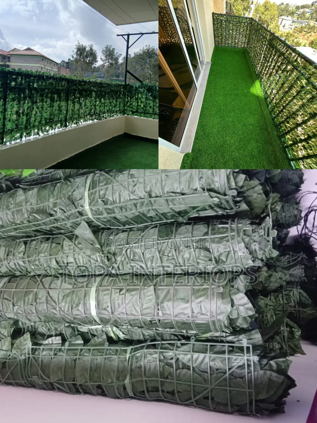 Decorative Leafy Mesh Artificial Balcony Green Privacy Fence Rolls