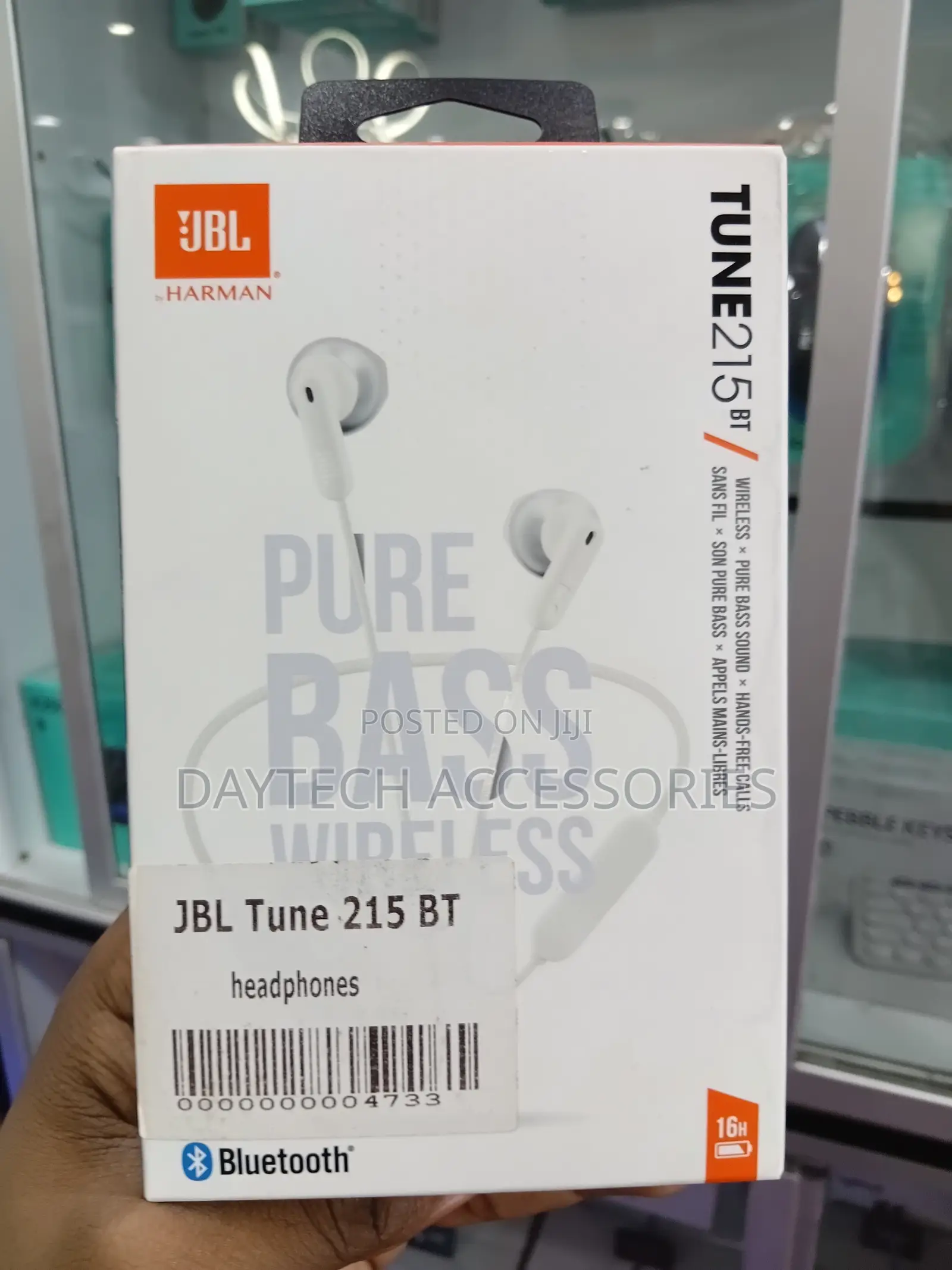 JBL Tune 215bt Wireless Earbud Headphones With Pure Bass Sound - White