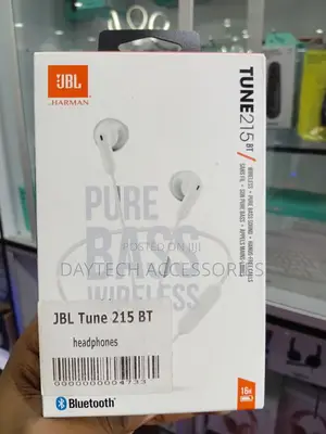 JBL Tune 215bt Wireless Earbud Headphones With Pure Bass Sound - White