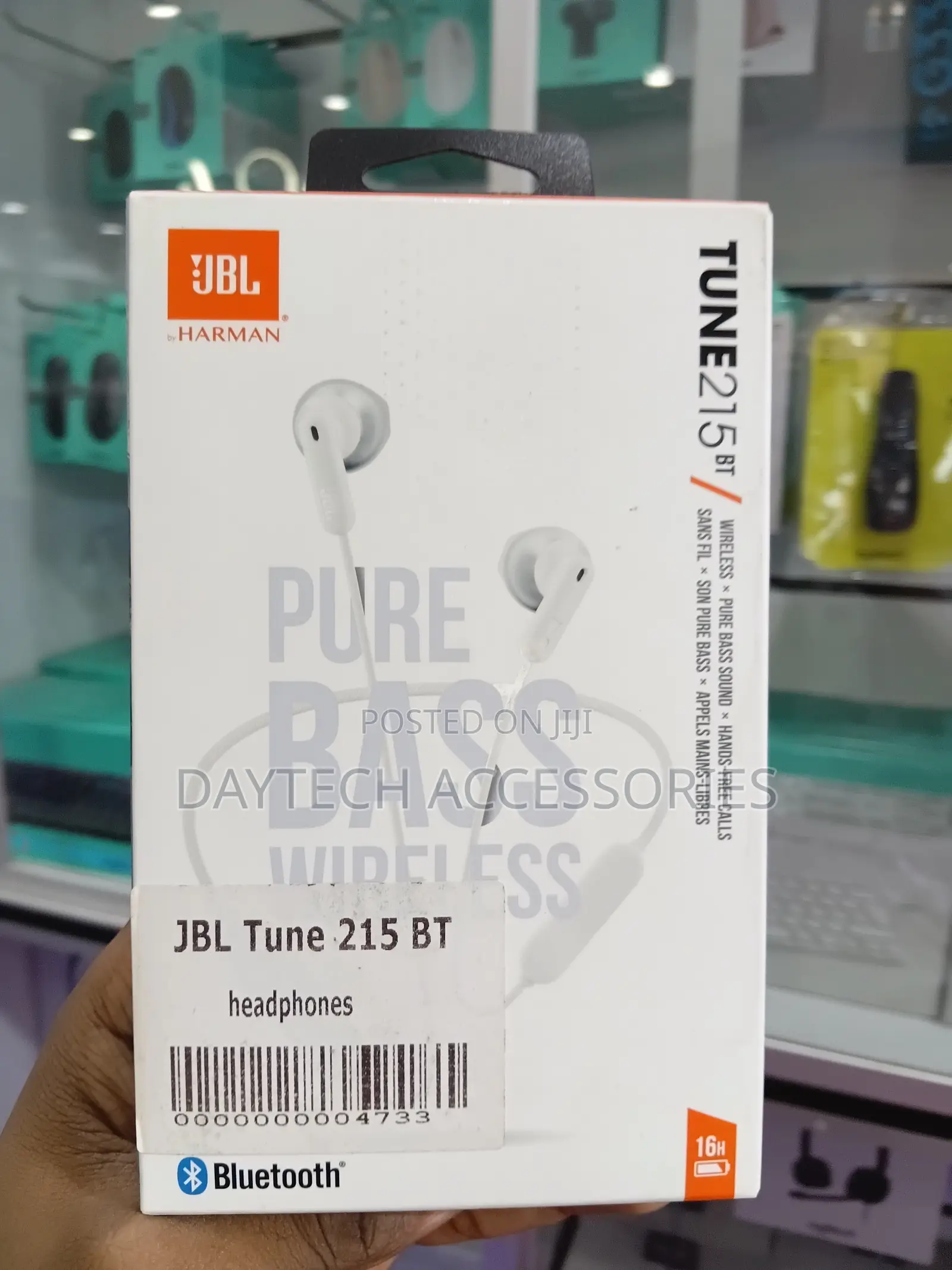 JBL Tune 215bt Wireless Earbud Headphones With Pure Bass Sound - White