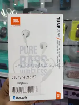 JBL Tune 215bt Wireless Earbud Headphones With Pure Bass Sound - White