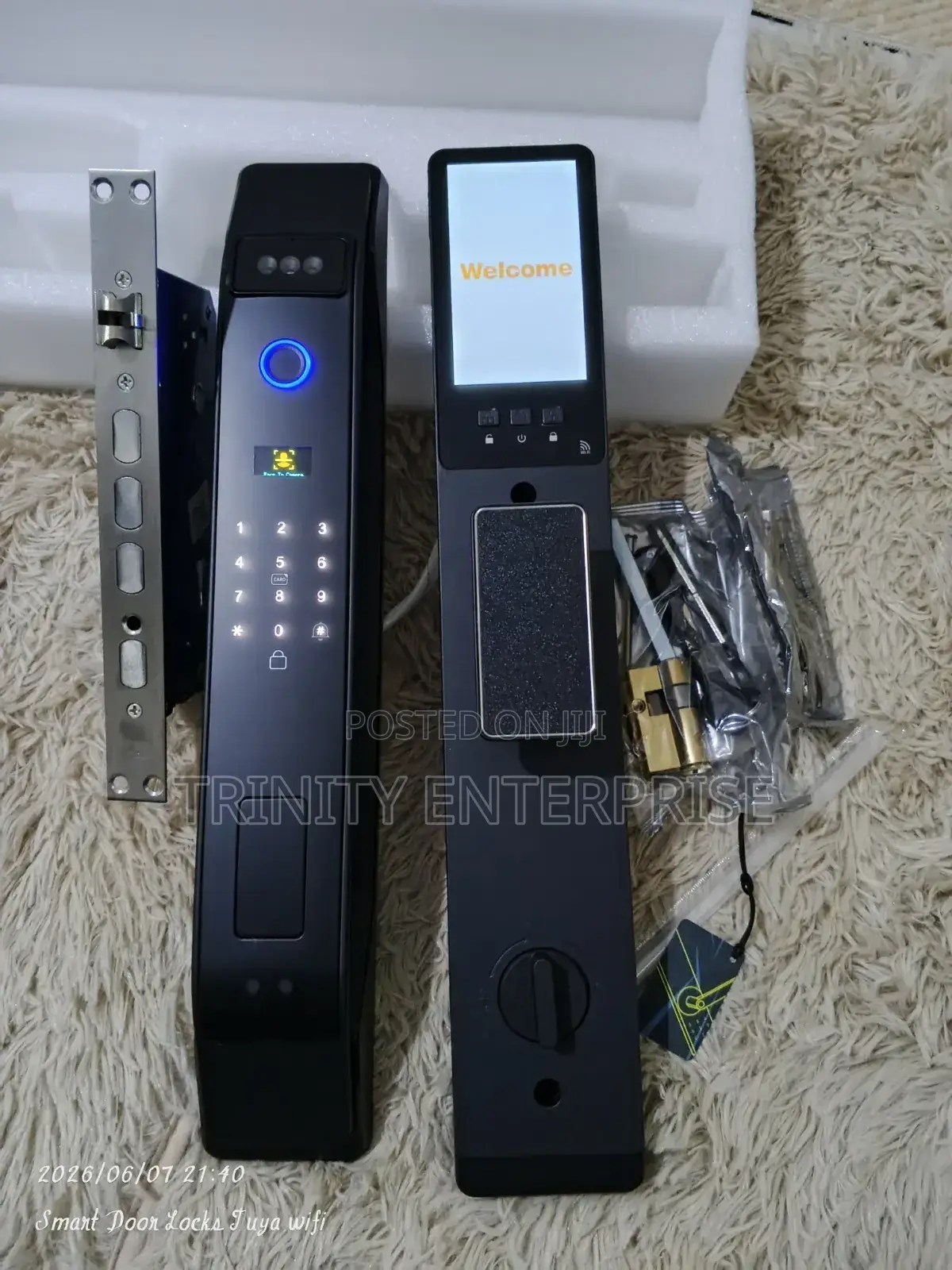 3d Fcae Lock Hd Camera Tuya Wifi Biometric Smart Fingerprints