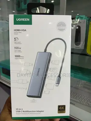 Ugreen Usb-C 10-in-1 Docking Station With Hdmi and Vga - Black