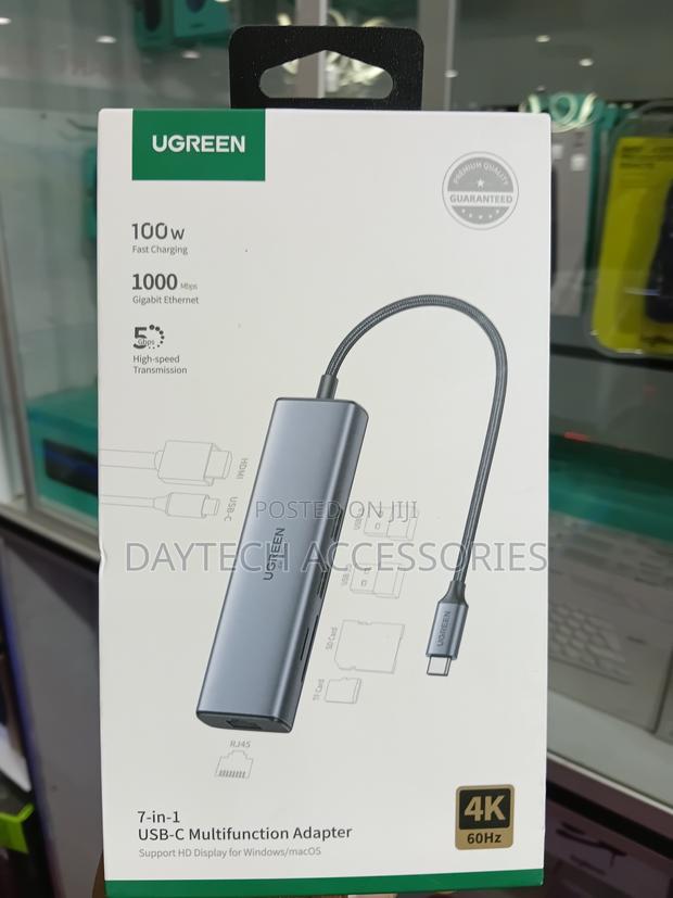 This Is a Ugreen 7-in-1 Usb-C Multifunction Adapter Model Cm512 - Grey - thumbnail 2