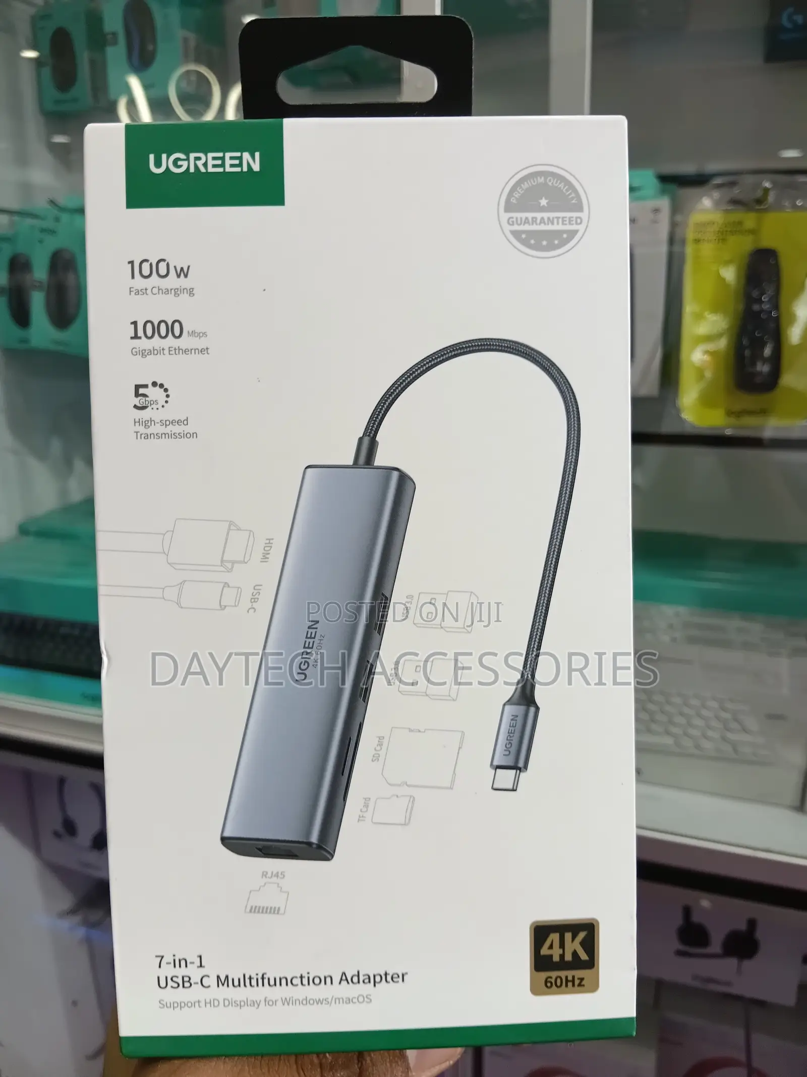 This Is a Ugreen 7-in-1 Usb-C Multifunction Adapter Model Cm512 - Grey