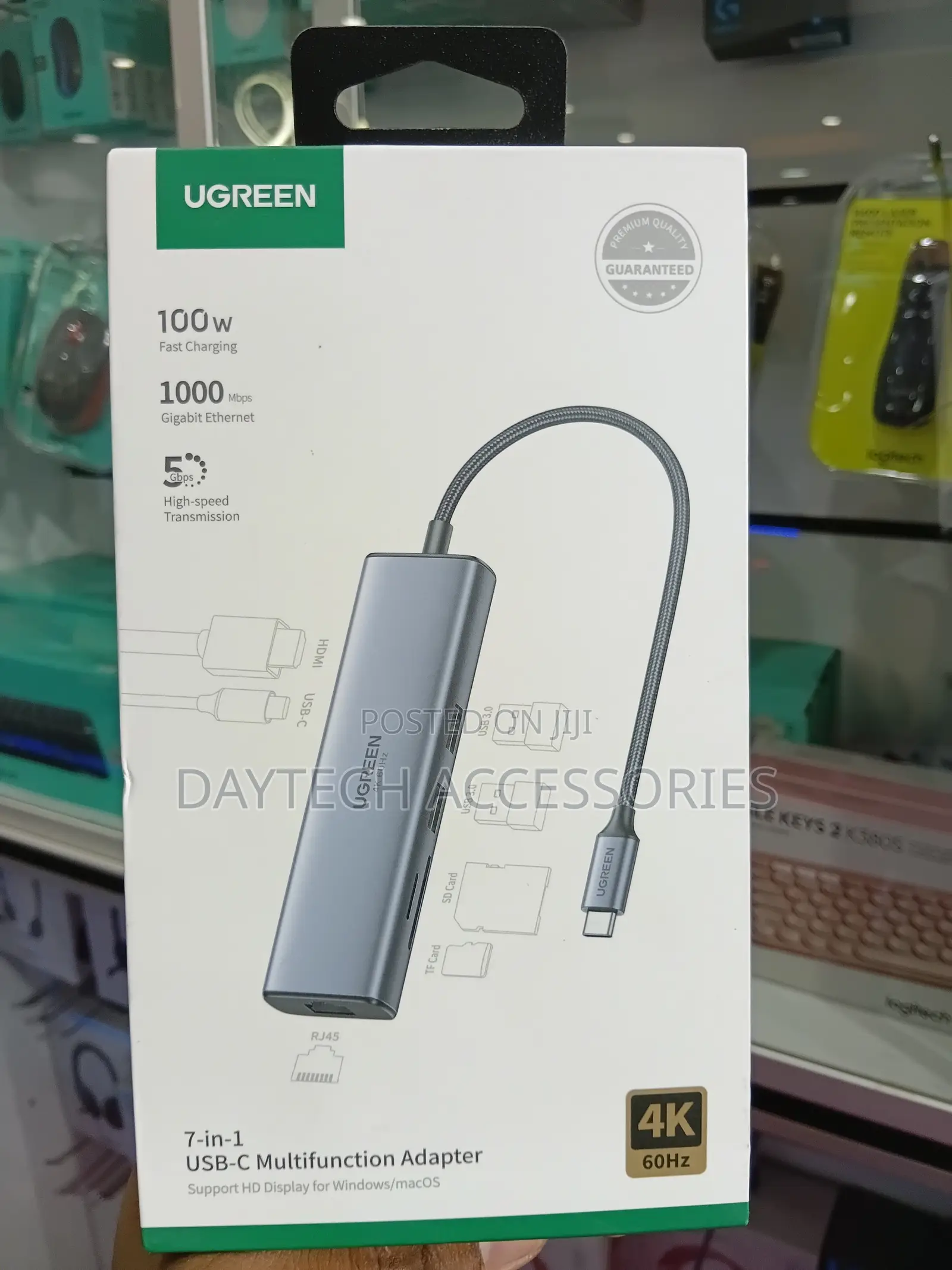 Ugreen Usb C 7 in 1 Hub Adapter With 60hz Hdmi - Grey