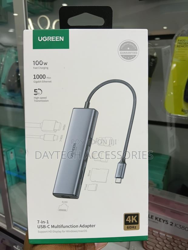 Ugreen Usb C 7 in 1 Hub Adapter With 60hz Hdmi - Grey - thumbnail 2