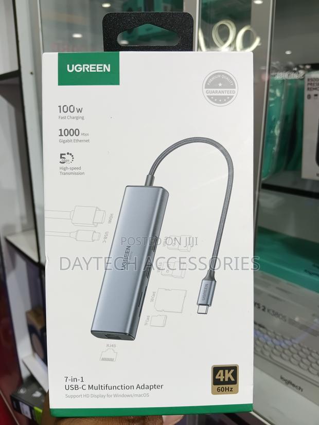 Ugreen Usb C 7 in 1 Hub Adapter With 60hz Hdmi - Grey - thumbnail 3