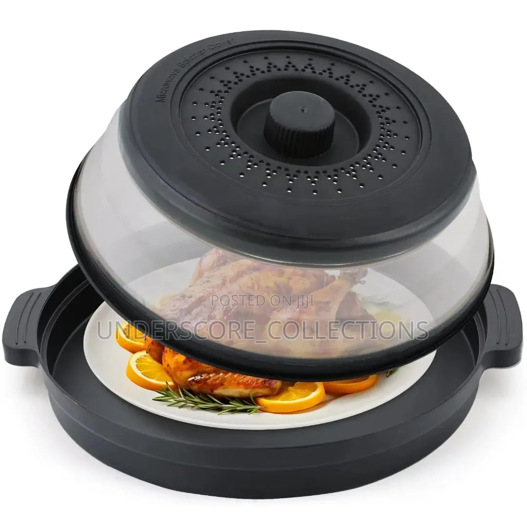 2in1 Classy Silicone Food Cover Plate + Lid Collapsible