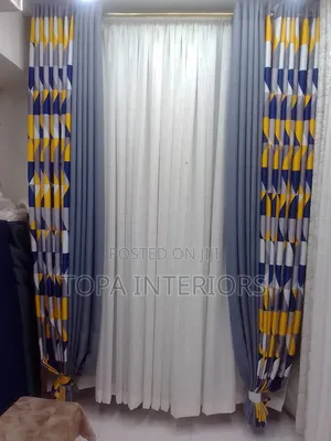 Multicoloured Quality House Curtains for Bedroom and Living Room