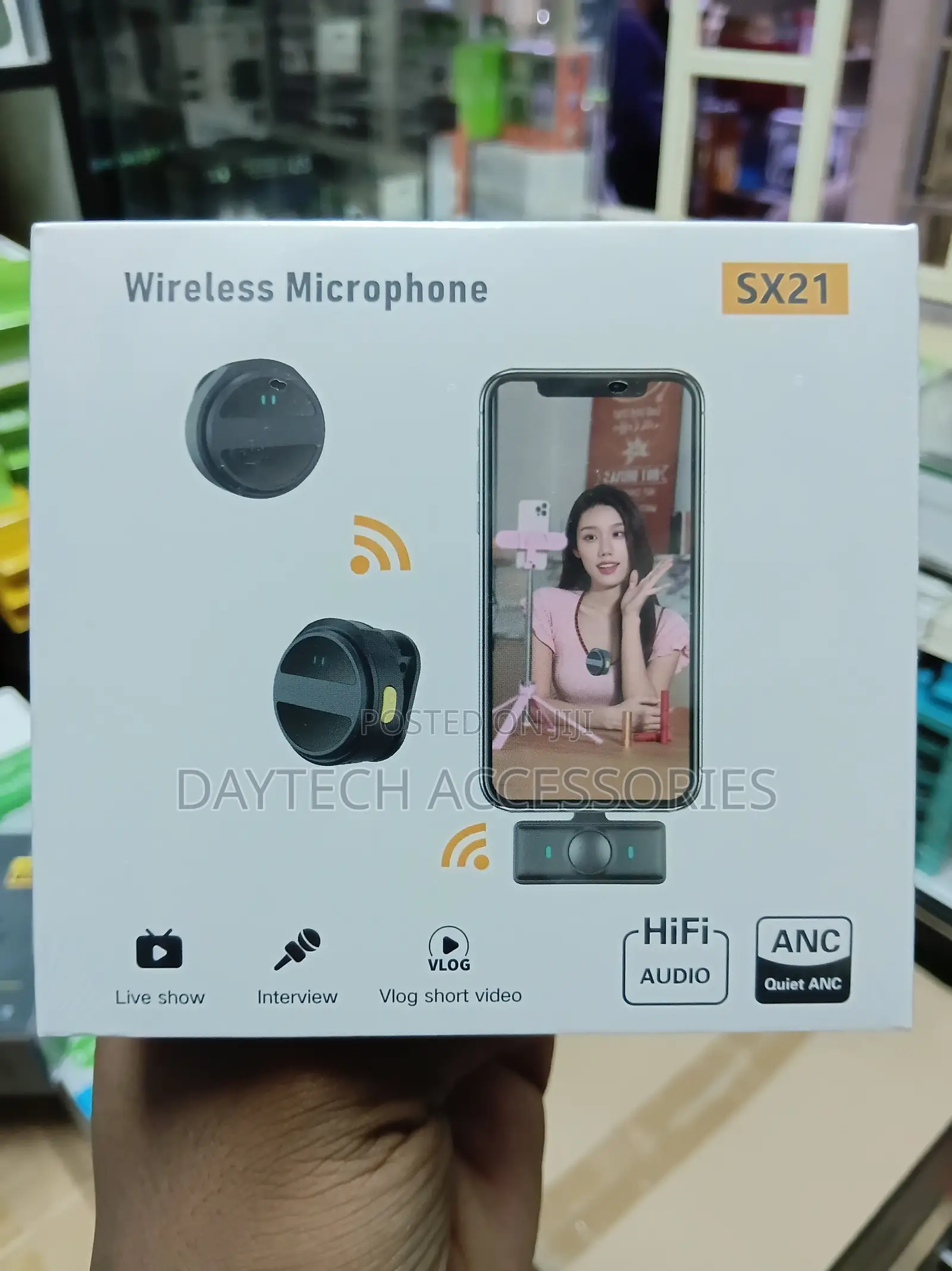 Sx21 Round Magnetic Digital Wireless Microphone for Type-C