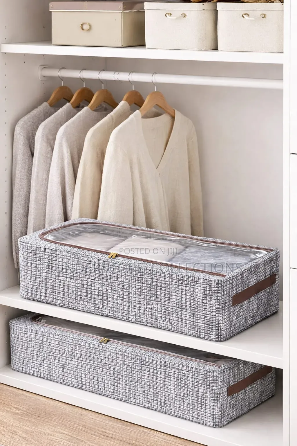 *Large Capacity Visible Zipper Wardrobe Closet Organizer*