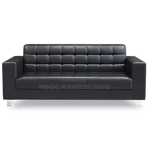 Sofas; Three Seaters Leather Offices Staff Sofa Set