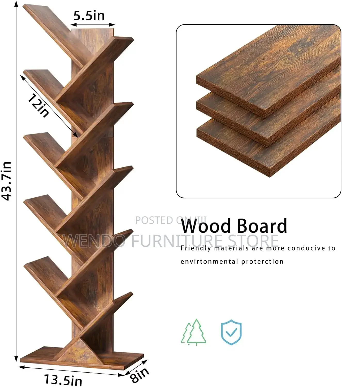 Home Office Tree Figure Bookshelves