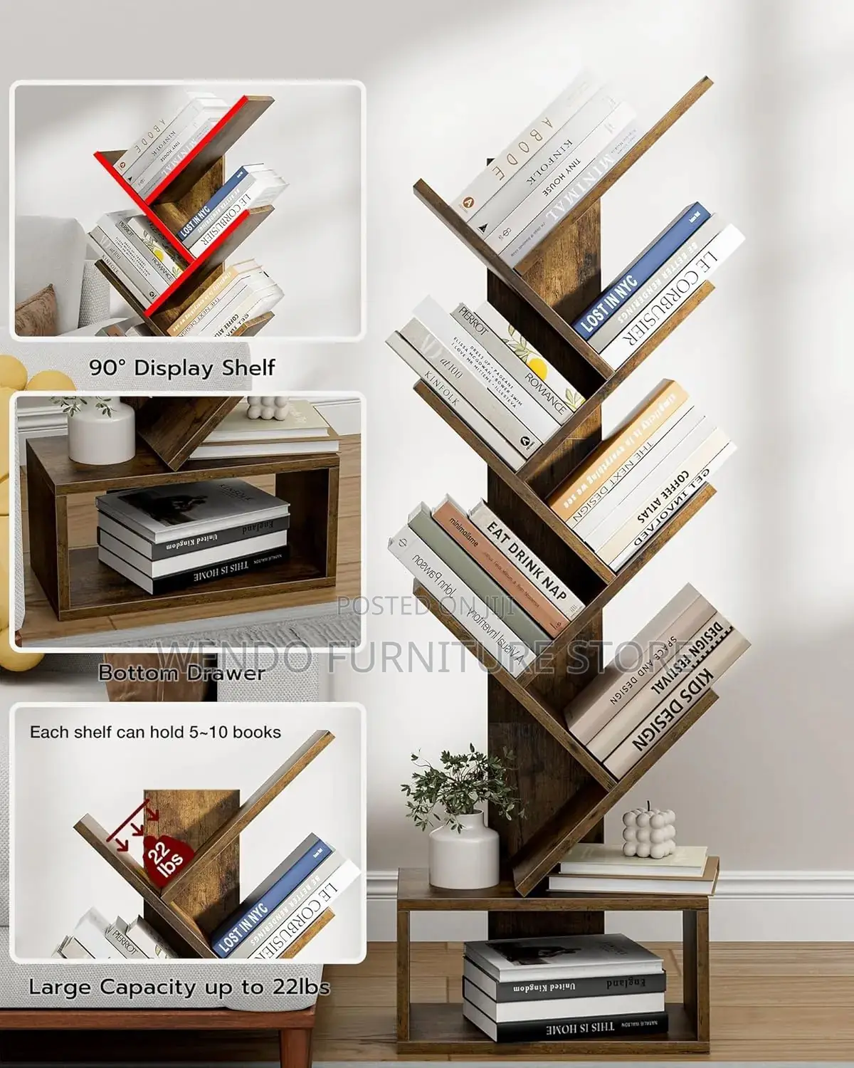 Home Office Tree Figure Bookshelves