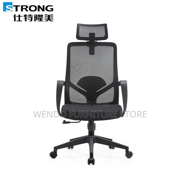 Office Chairs; High Back Ergonomic Office Chairs With Fixed Armrest - thumbnail 4