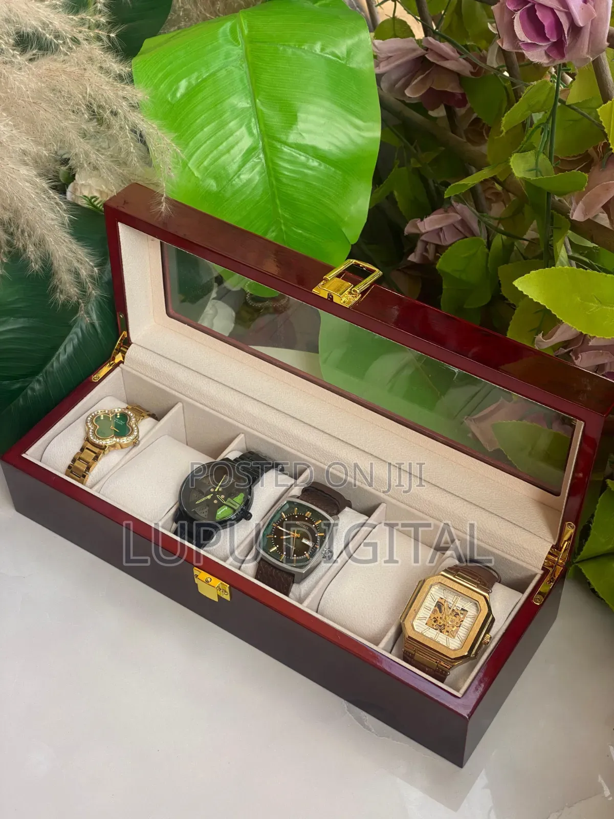Wooden Executive Watch Organiser