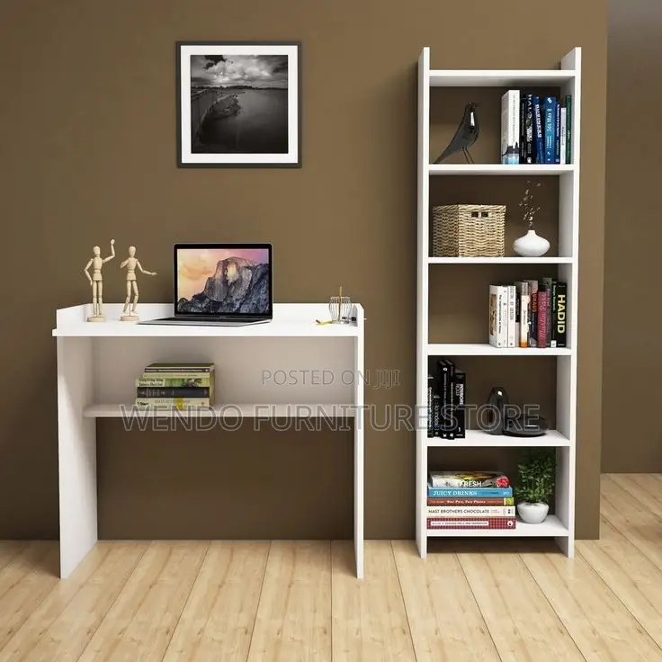 Office Desk; 1200mm Home Offie White Top Paperwork Table