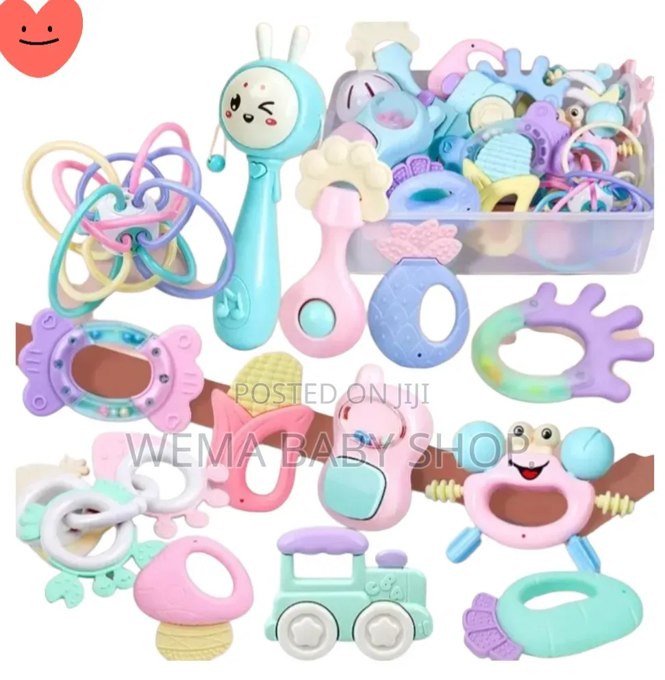 16pcs Silicone Baby Rattle Teether Gift Set