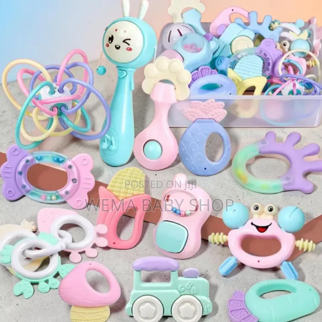 16pcs Silicone Baby Rattle Teether Gift Set