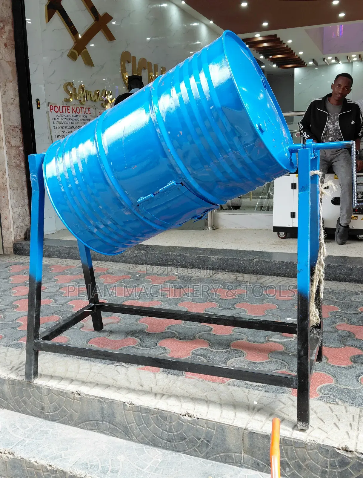 150kgs Manual Drum Mixer Portable