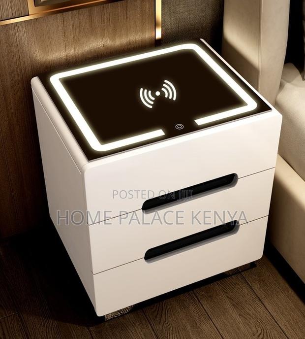Nightstand: 3 Drawer MDF Wooden Bedside Table - thumbnail 2